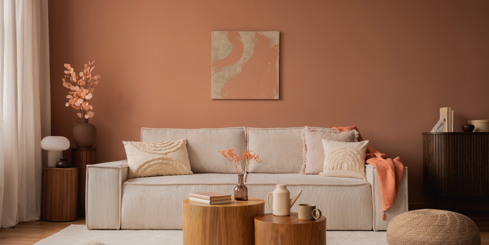 Messerückwand mit Wohnzimmer-Design am BOE-Stand von NudgeMe Coaching